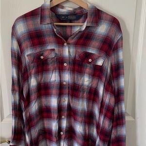 GAP + Pendleton Red Plaid Button-Down Shirt